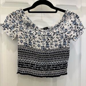 Off the shoulder crop top